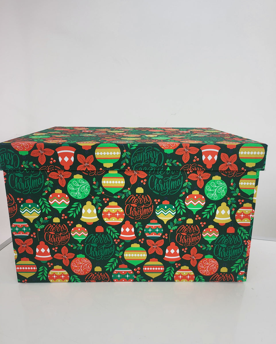 Ornament Storage Box With Adjustable Dividers - Red - 100 Ornaments – Ultimate Christmas Storage
