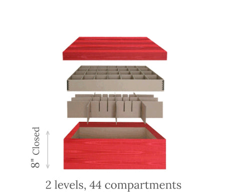 Ultimate Ornament Box<br><span>2 levels, 44 compartments</span> scheme