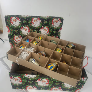 Christmas Ornament Storage - Santa Print